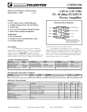CMM1330-AK Datasheet PDF Celeritek, Inc.
