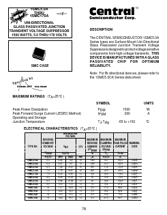1SMC8.0A Datasheet PDF Central Semiconductor