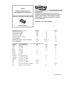 CZTA28 Datasheet PDF Central Semiconductor