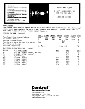 1N3938 Datasheet PDF Central Semiconductor