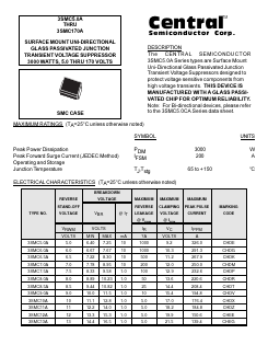 3SMC40 Datasheet PDF Central Semiconductor