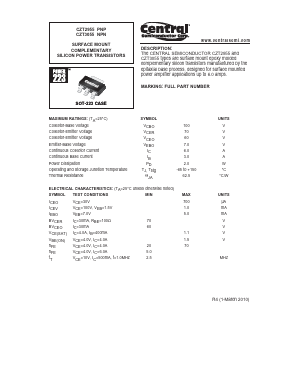 CZT3055 Datasheet PDF Central Semiconductor