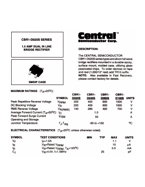CBR10D0100S Datasheet PDF Central Semiconductor