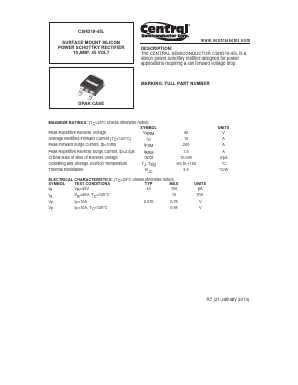 CSHD10-45L Datasheet PDF Central Semiconductor
