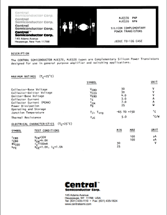 MJE520 Datasheet PDF Central Semiconductor