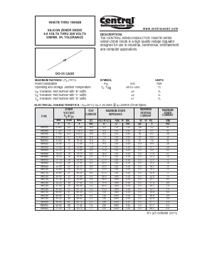 1N957B Datasheet PDF Central Semiconductor