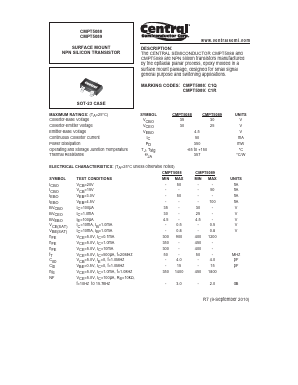 CMPT5089 Datasheet PDF Central Semiconductor