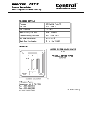 CP312 Datasheet PDF Central Semiconductor