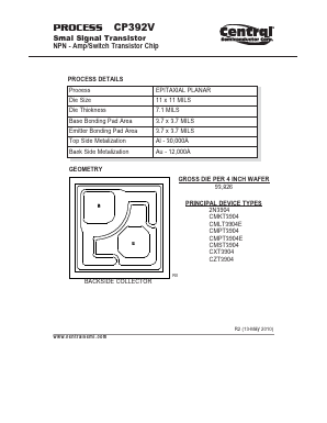 CP392V Datasheet PDF Central Semiconductor