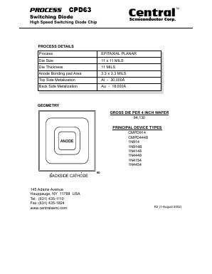 CPD63 Datasheet PDF Central Semiconductor