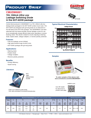 CMUDW6001 Datasheet PDF Central Semiconductor