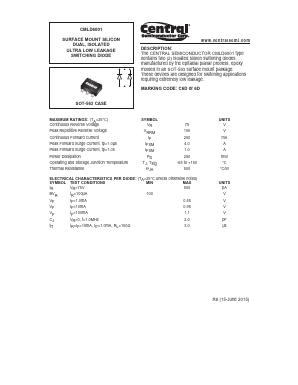 CMLD6001 Datasheet PDF Central Semiconductor