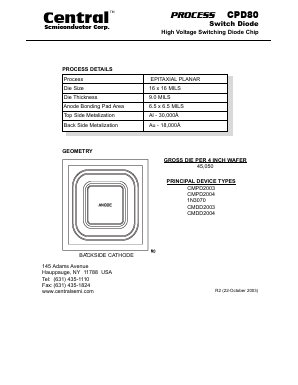 CPD80 Datasheet PDF Central Semiconductor