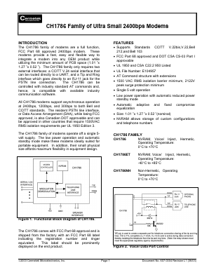 CH1786ET Datasheet PDF Cermetek Microelectronics