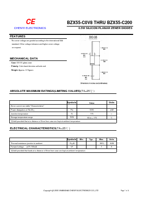 BXZ55 Datasheet PDF CHENG-YI ELECTRONIC CO., LTD.