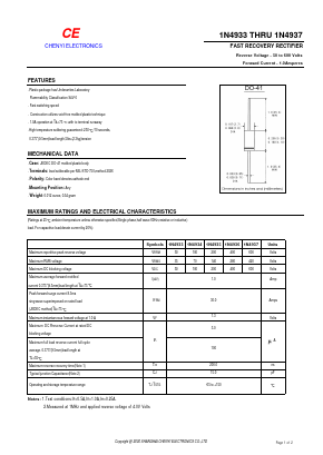 1N4936 Datasheet PDF CHENG-YI ELECTRONIC CO., LTD.