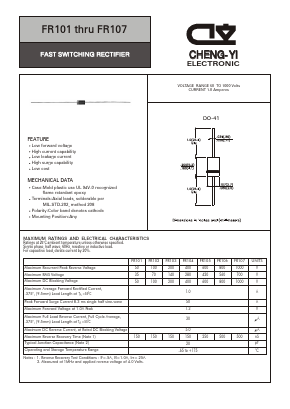 FR107 Datasheet PDF CHENG-YI ELECTRONIC CO., LTD.