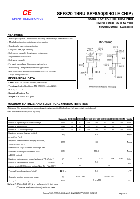 SRF880 Datasheet PDF CHENG-YI ELECTRONIC CO., LTD.