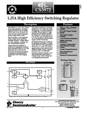 CS3972YTHA5 Datasheet PDF Cherry semiconductor