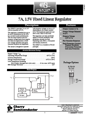 CS5207-2GT3 Datasheet PDF Cherry semiconductor