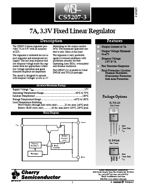CS5207-3 Datasheet PDF Cherry semiconductor