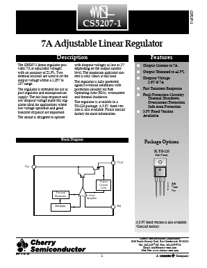 CS5207-1GT3 Datasheet PDF Cherry semiconductor