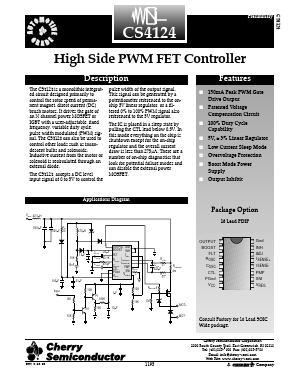 CS4124YN16 Datasheet PDF Cherry semiconductor