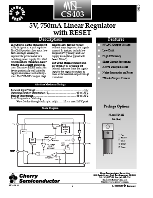 CS403GTHA5 Datasheet PDF Cherry semiconductor