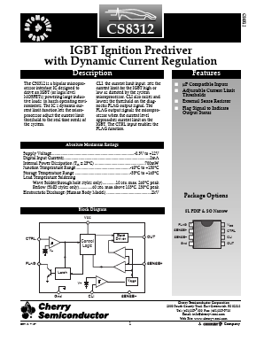 CS8312YD8 Datasheet PDF Cherry semiconductor
