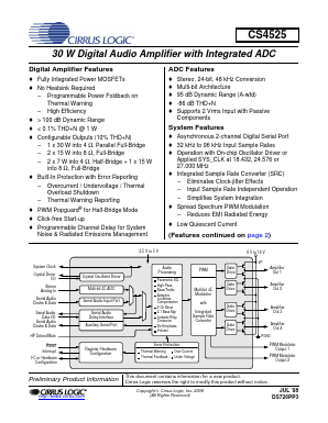 CS4525-CNZR Datasheet PDF Cirrus Logic