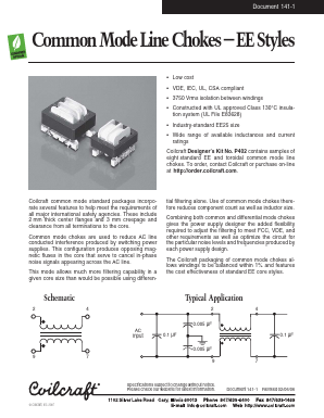 E3494-AL Datasheet PDF Coilcraft Inc