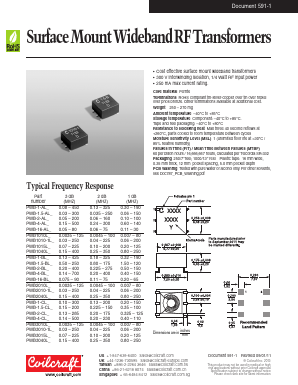PWB-1-CLC Datasheet PDF Coilcraft Inc