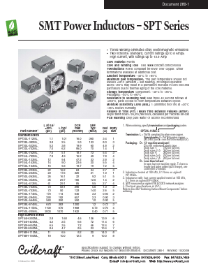 SPT50H-842ML Datasheet PDF Coilcraft Inc