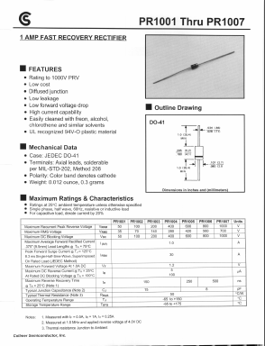 PR1003 Datasheet PDF Collmer Semiconductor