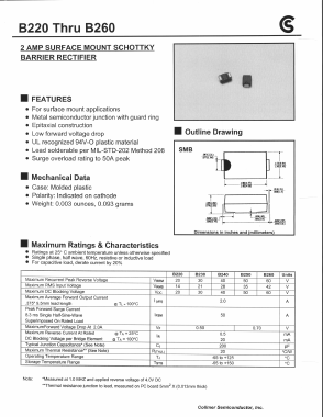B230 Datasheet PDF Collmer Semiconductor