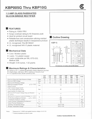 KBP10G Datasheet PDF Collmer Semiconductor