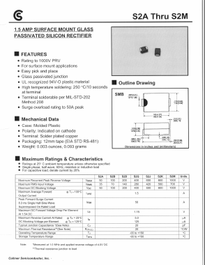 S2A Datasheet PDF Collmer Semiconductor
