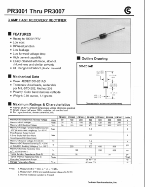 PR3003 Datasheet PDF Collmer Semiconductor