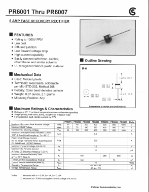 PR6001 Datasheet PDF Collmer Semiconductor