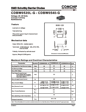 CDBW0520L-G Datasheet PDF ComChip