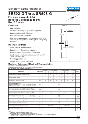 SR505-G Datasheet PDF ComChip