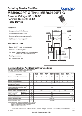 MBR60100PT Datasheet PDF ComChip