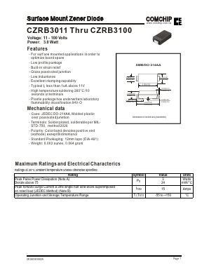 CZRB3012 Datasheet PDF ComChip