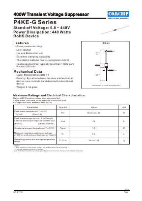 P4KE130-G Datasheet PDF ComChip