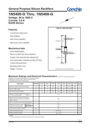 1N5402T-G Datasheet PDF ComChip