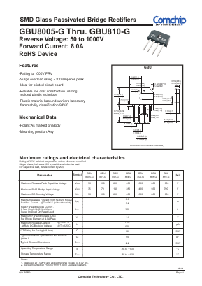 GBU802-G Datasheet PDF ComChip