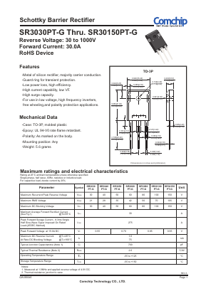 SR3050PT-G Datasheet PDF ComChip