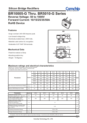 BR25005-G Datasheet PDF ComChip