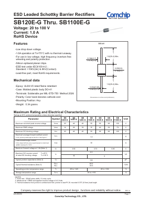 SB160E-G Datasheet PDF ComChip