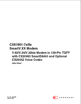 CX20493-21 Datasheet PDF Conexant Systems